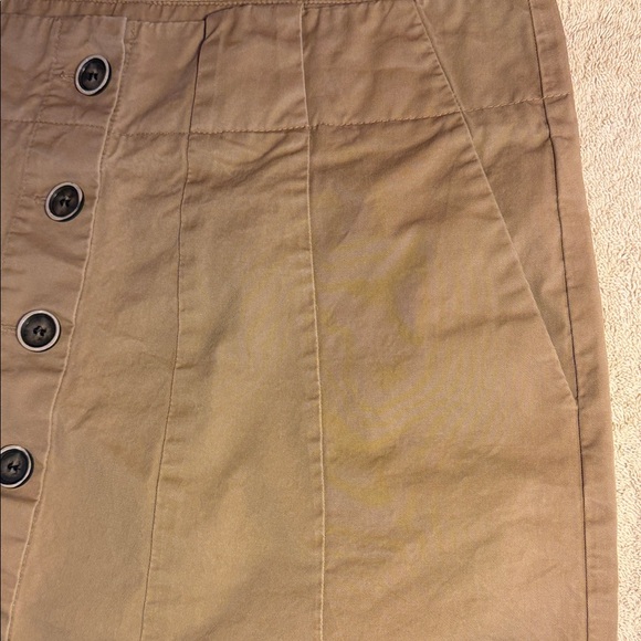 Zara Light Brown Button-Front Women's A-Line Skirt - Picture 3 of 4